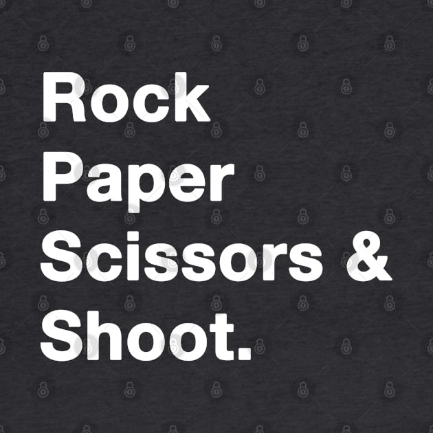 Rock Paper Scissors Shoot White by IdenticalExposure